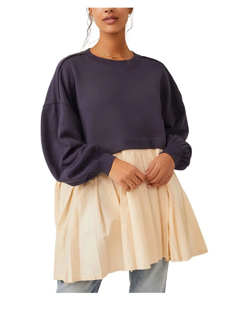 FREE PEOPLE | Eleanor Sweatshirt Tunic Dress